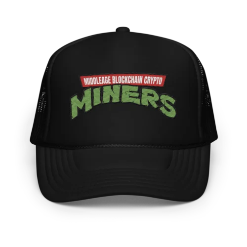 Middleage Blockchain Crypto Miners Trucker Hat