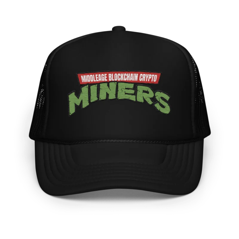 Middleage Blockchain Crypto Miners Trucker Hat