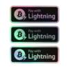 Pay With Bitcoin Lightning Holographic Stickers