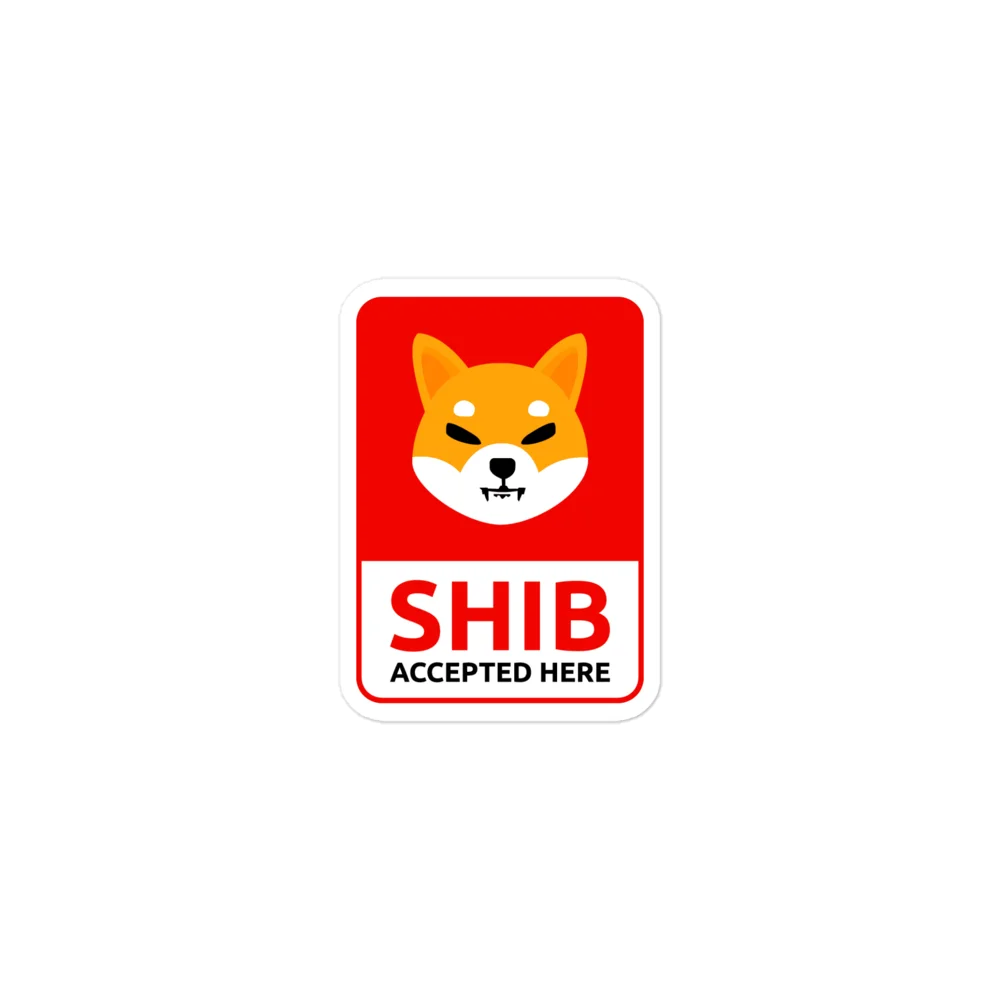 SHIB Accepted Here Sticker - Image 2