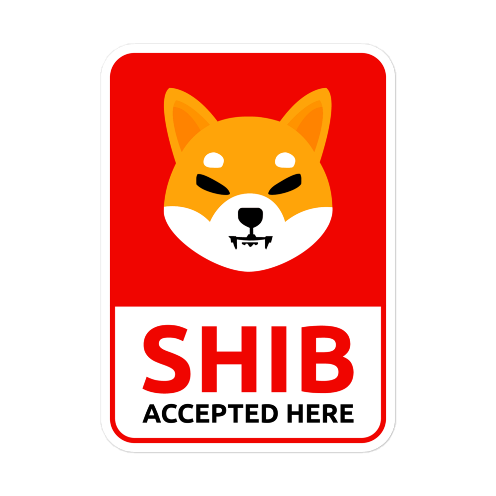 SHIB Accepted Here Sticker