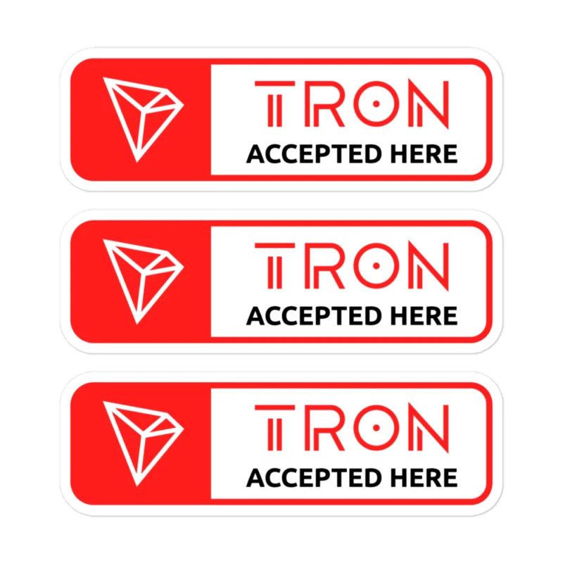 Tron Accepted Here Stickers