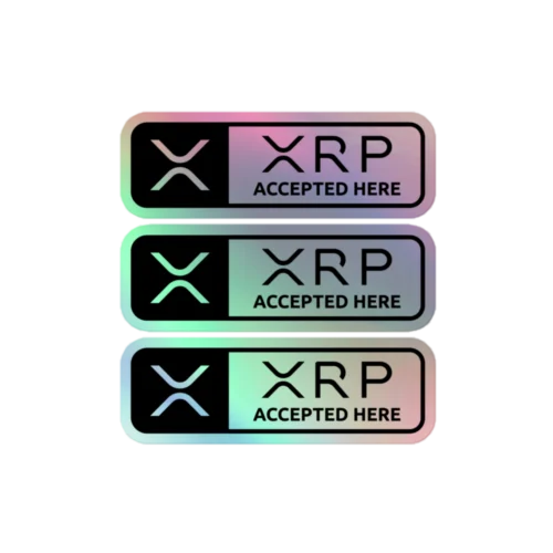 XRP Accepted Here Holographic Stickers