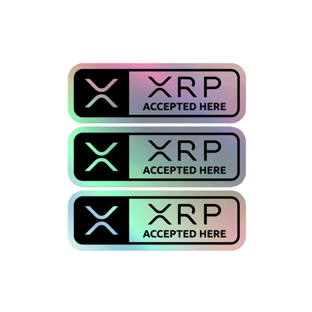 XRP Accepted Here Holographic Stickers