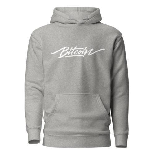 Bitcoin Calligraphy Logo Hoodie
