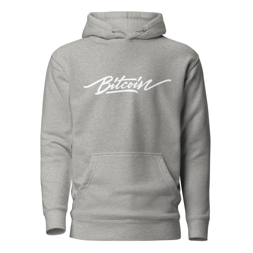 Bitcoin Calligraphy Logo Hoodie