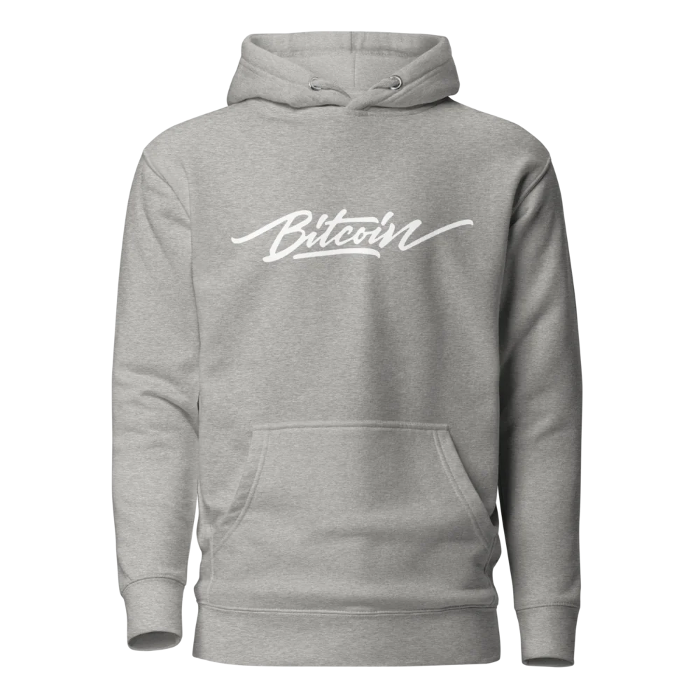 Bitcoin Calligraphy Logo Hoodie