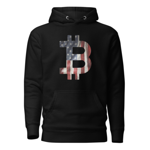 Bitcoin USA Flag Hoodie
