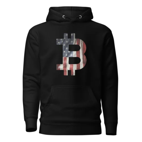 Bitcoin USA Flag Hoodie