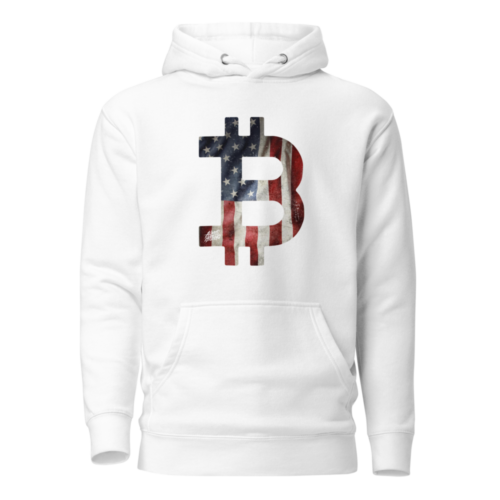 Bitcoin USA Flag Hoodie