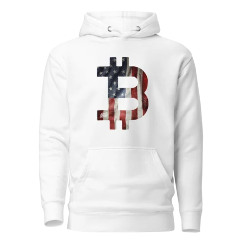Bitcoin USA Flag Hoodie