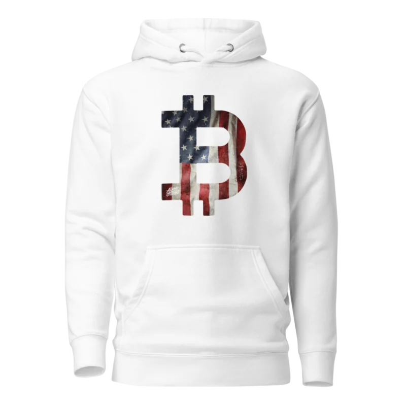 Bitcoin USA Flag Hoodie