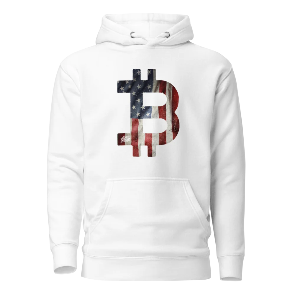 Bitcoin USA Flag Hoodie