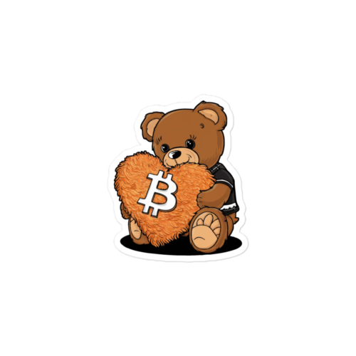 Bitcoin Teddy Bear Sticker