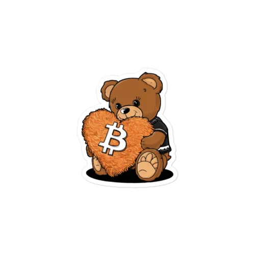 Bitcoin Teddy Bear Sticker