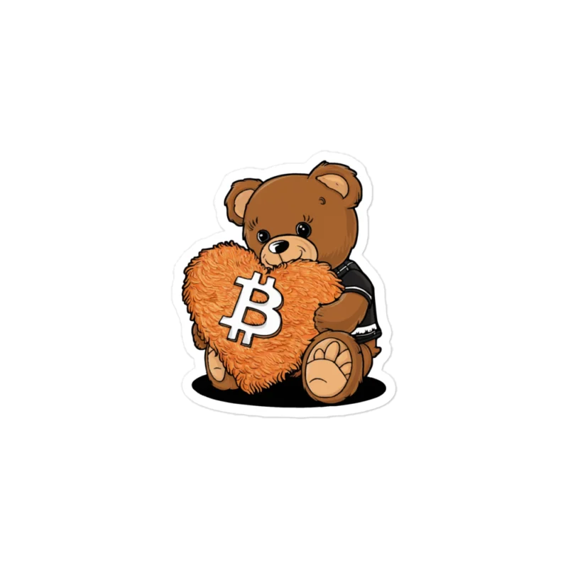 Bitcoin Teddy Bear Sticker