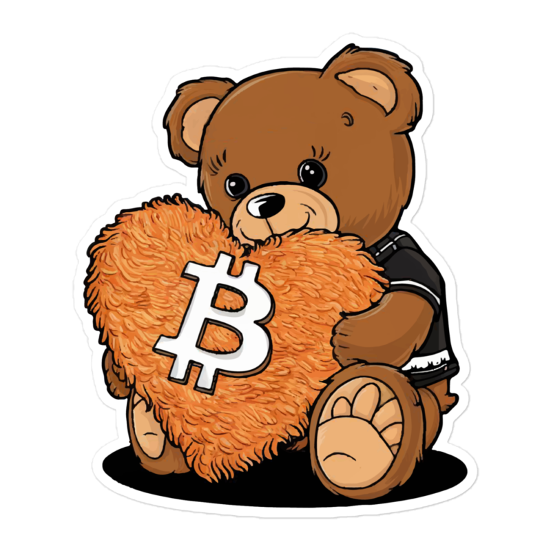 Bitcoin Teddy Bear Sticker