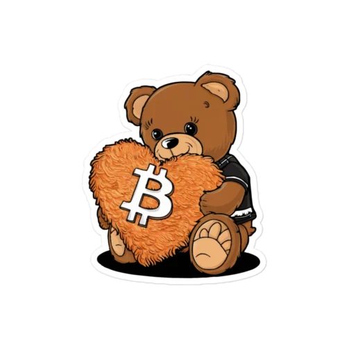 Bitcoin Teddy Bear Sticker