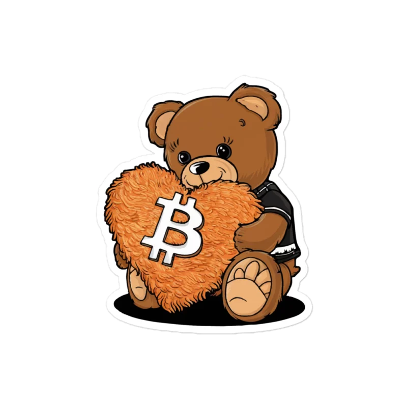 Bitcoin Teddy Bear Sticker