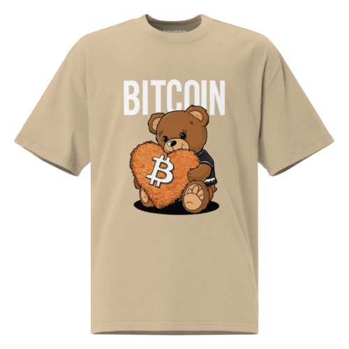 Bitcoin Teddy Bear Oversized T-Shirt