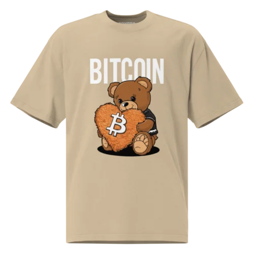 Bitcoin Teddy Bear Oversized T-Shirt