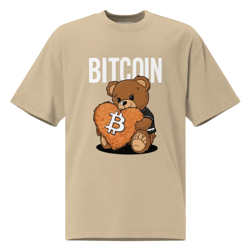 Bitcoin Teddy Bear Oversized T-Shirt
