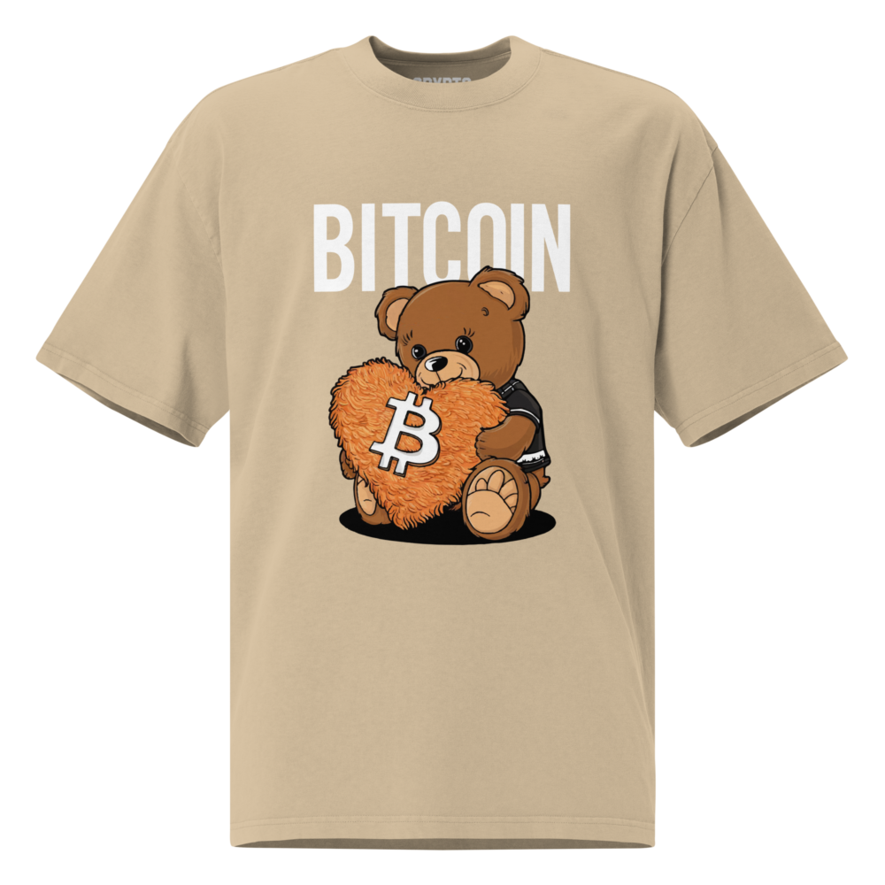 Bitcoin Teddy Bear Oversized T-Shirt
