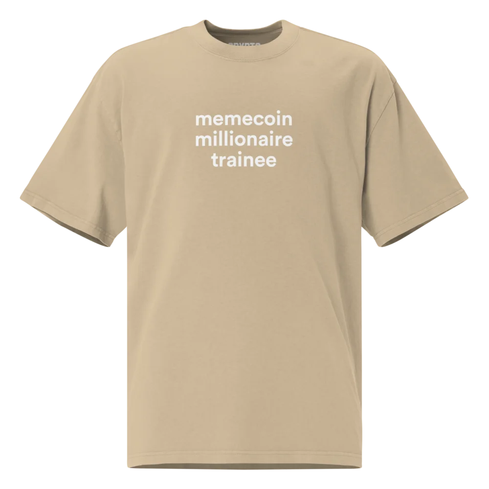 Memecoin Millionaire Trainee Oversized T-Shirt - Image 3