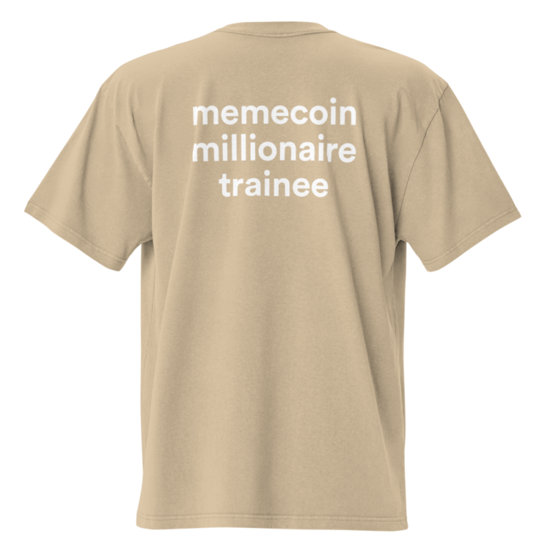 Memecoin Millionaire Trainee Oversized T-Shirt