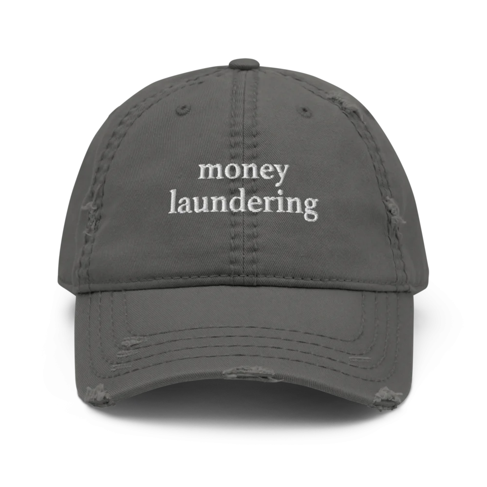 Money Laundering Distressed Baseball Cap - Image 3