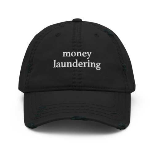 Money Laundering Distressed Baseball Cap