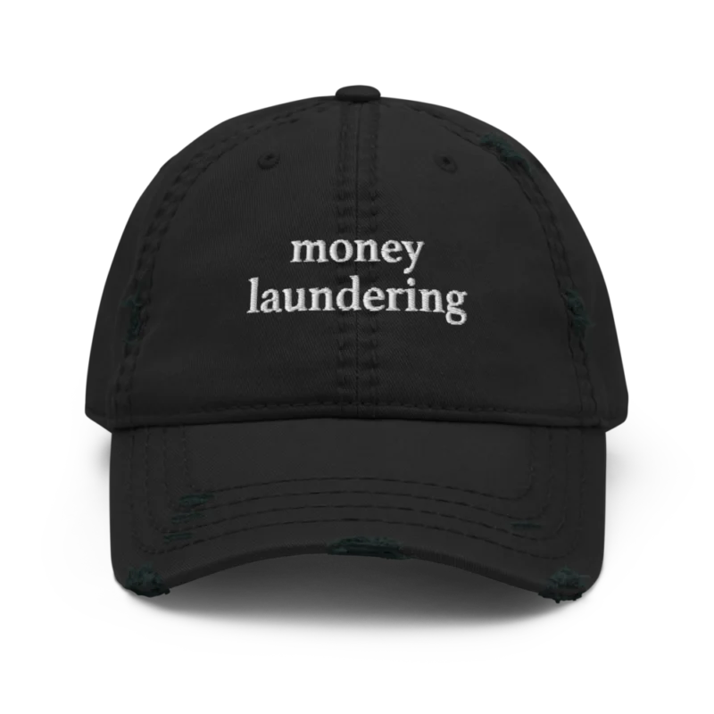 Money Laundering Distressed Baseball Cap