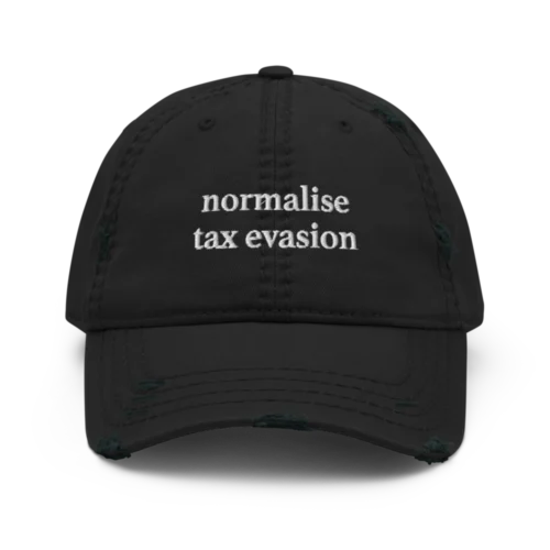 Normalise Tax Evasion Distressed Baseball Cap
