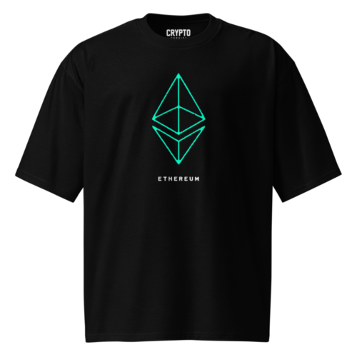 Ethereum Grunge Logo Oversized T-Shirt