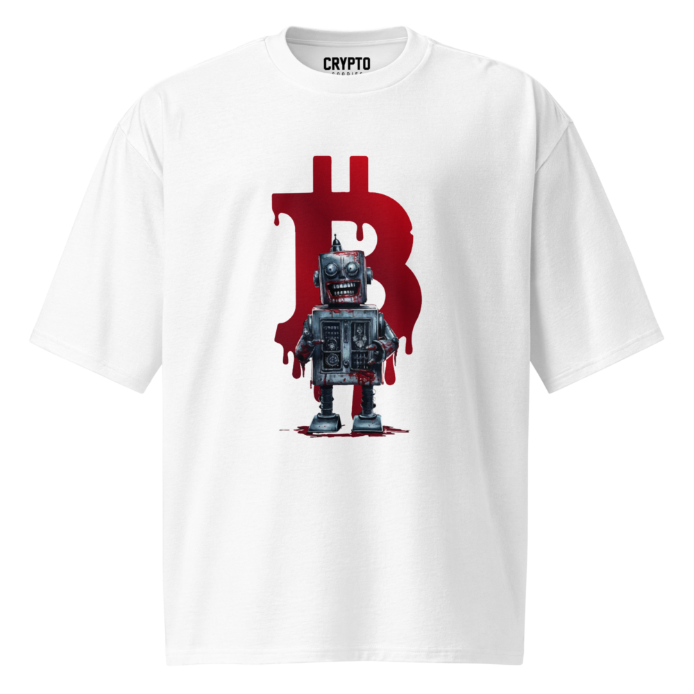 Crypto Carnage: Laughing Bot Oversized T-Shirt