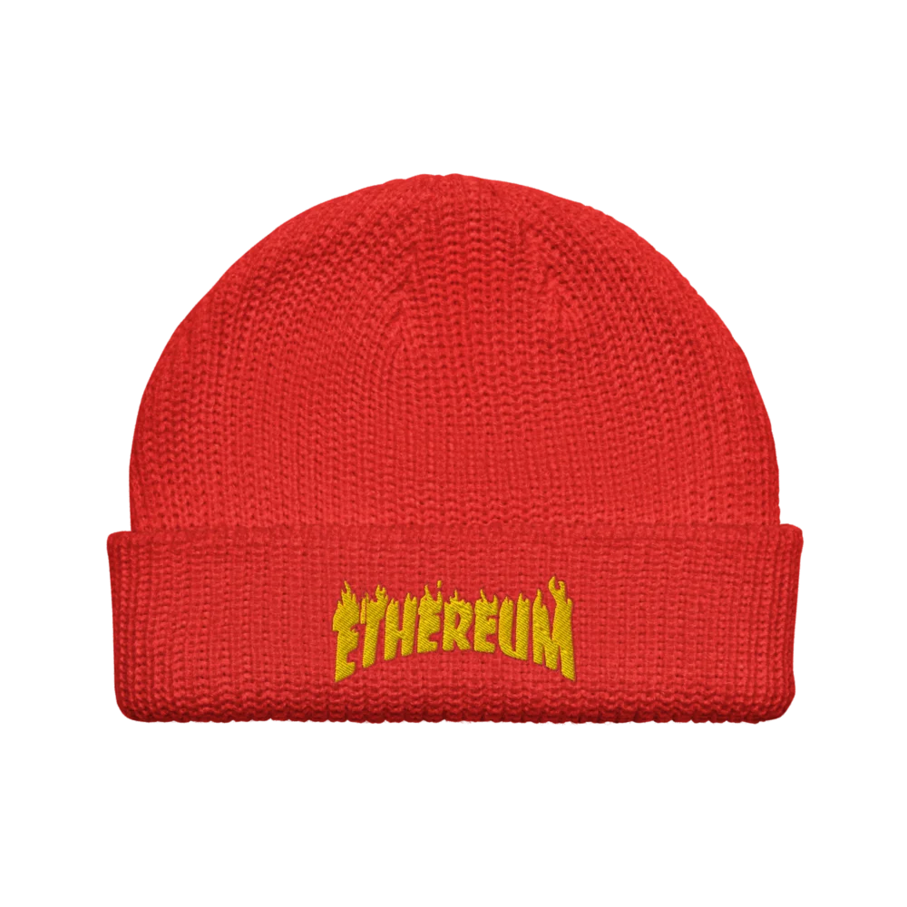 Ethereum: Flames Edition Fisherman Beanie