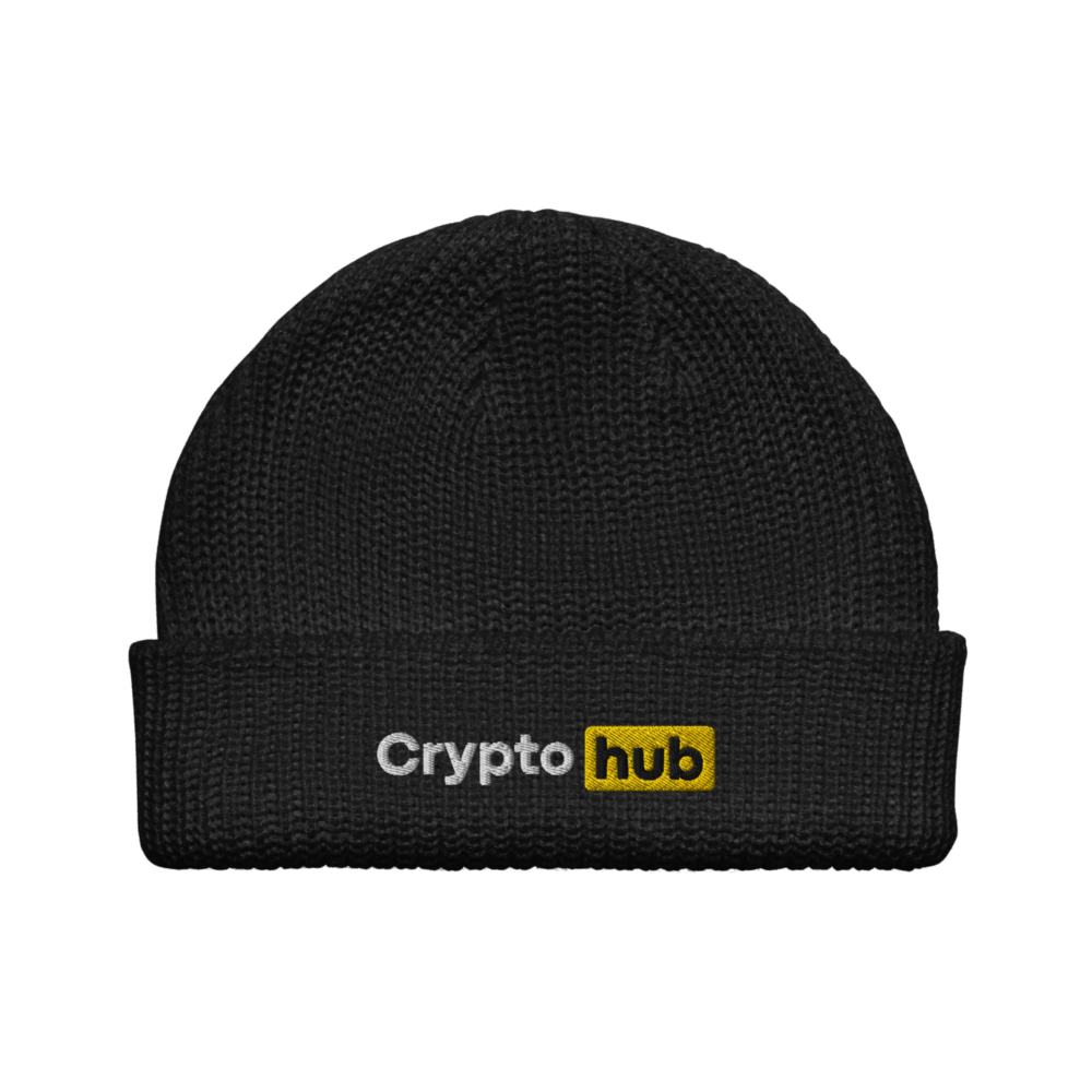 fisherman beanie black front 672cb38251a4b - Crypto Hub Fisherman Beanie