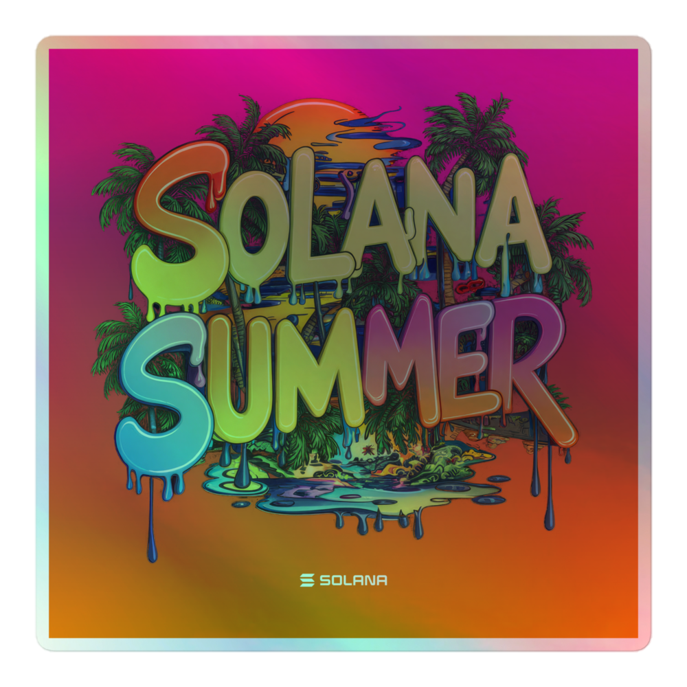 Solana Summer Holographic Sticker