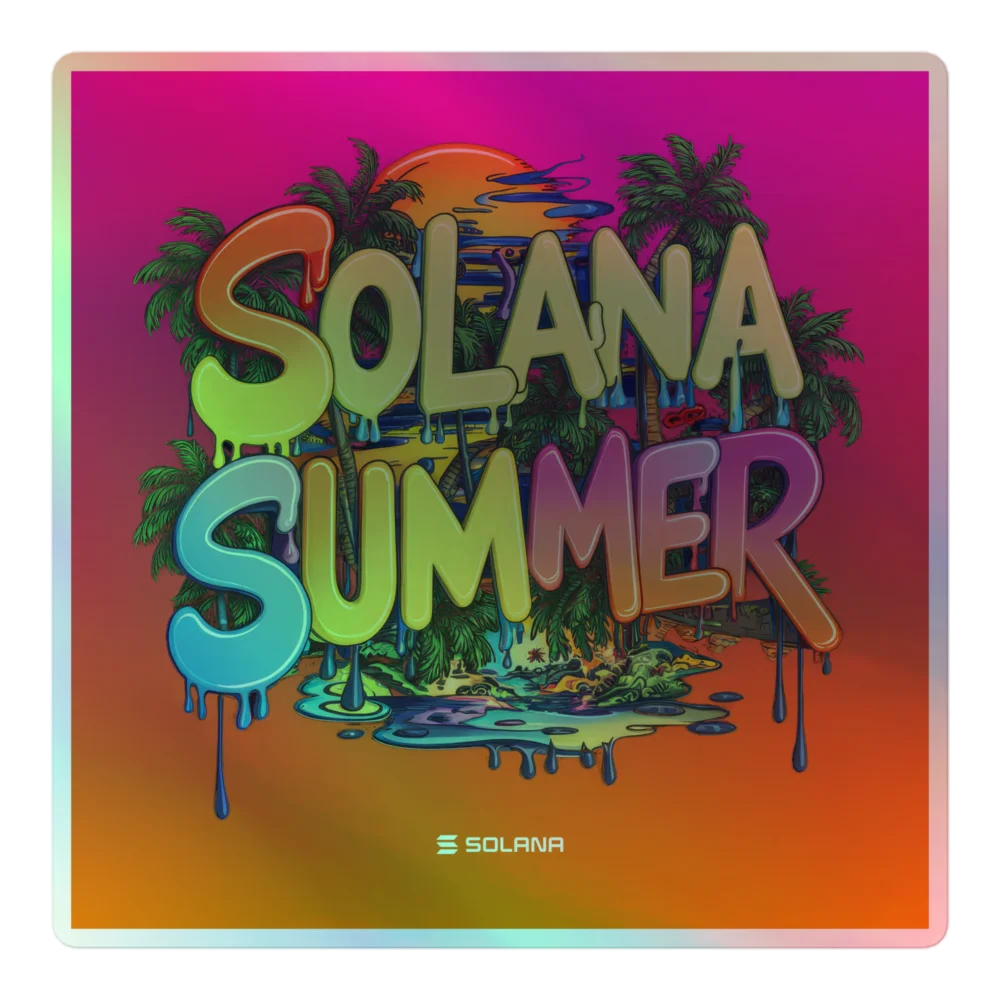 Solana Summer Holographic Sticker - Image 3