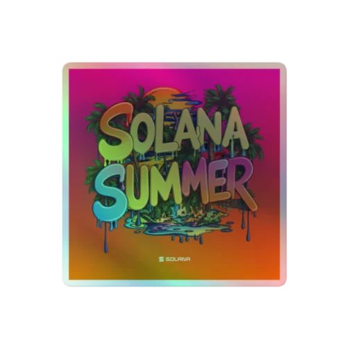 Solana Summer Holographic Sticker