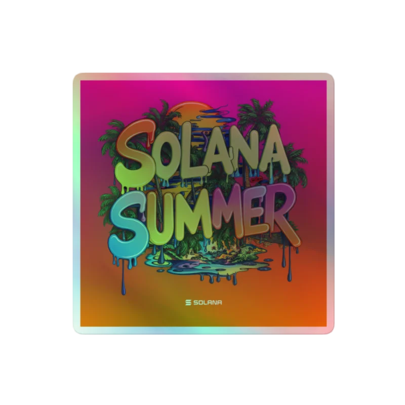 Solana Summer Holographic Sticker