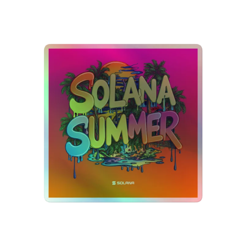 Solana Summer Holographic Sticker