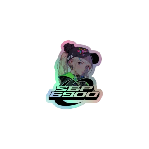 SPX6900 Anime Girl Holographic Sticker