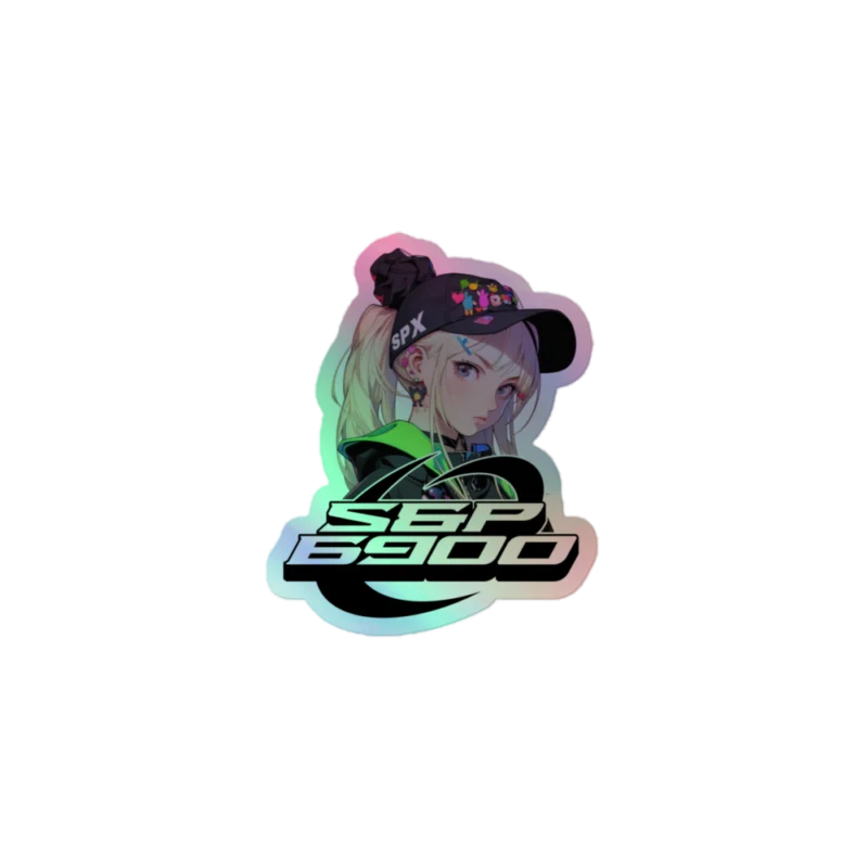 SPX6900 Anime Girl Holographic Sticker