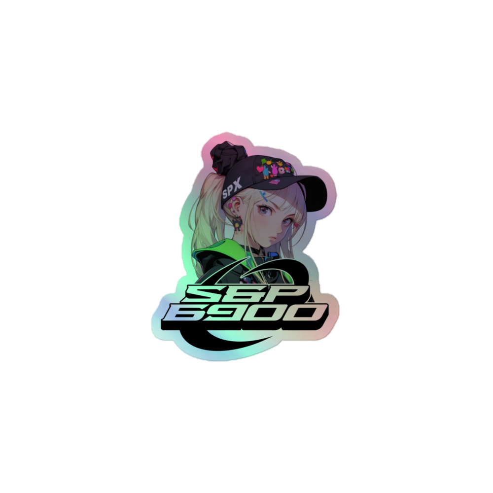 Spx6900 Anime Girl Holographic Sticker