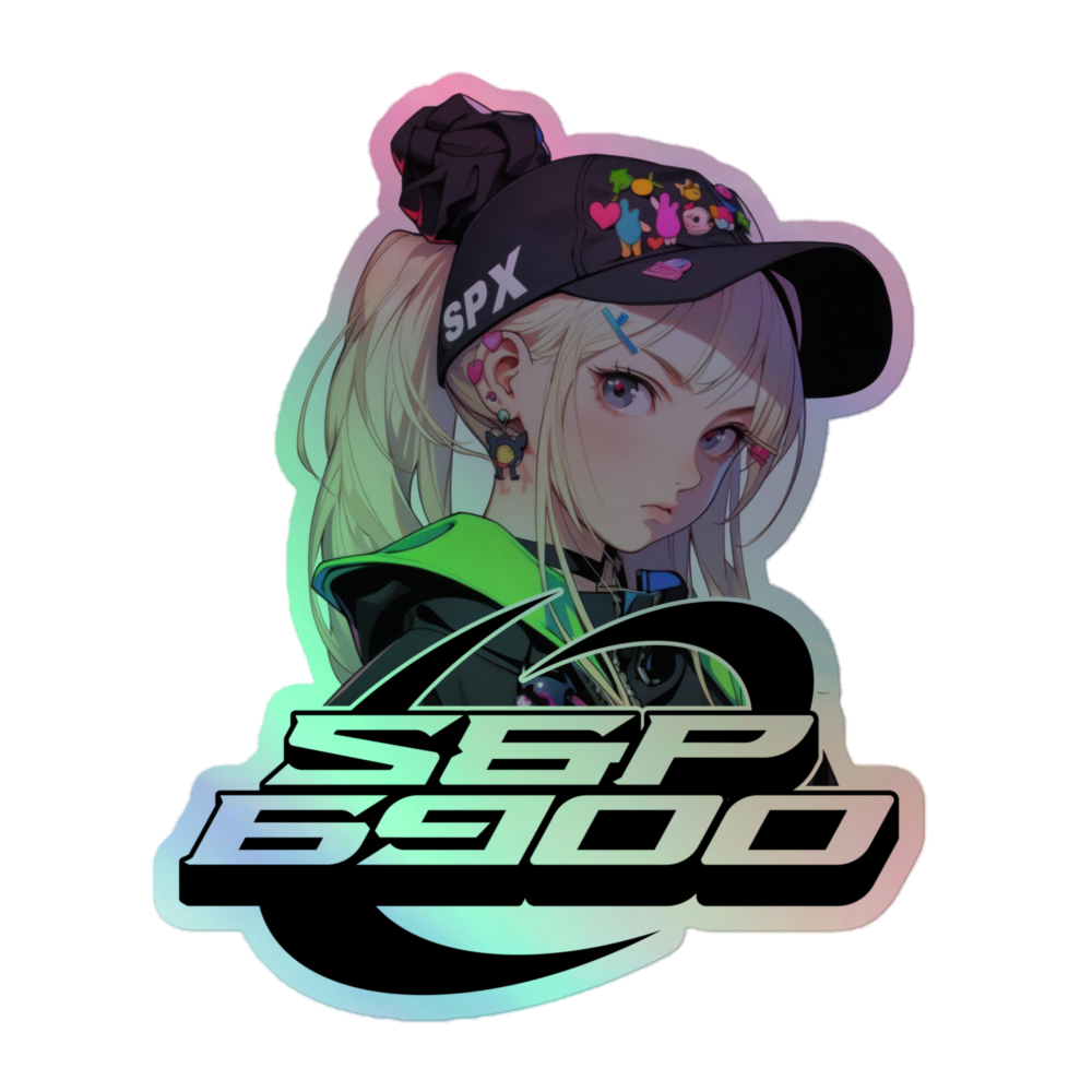 SPX6900 Anime Girl Holographic Sticker