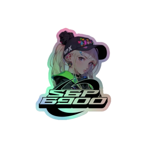 SPX6900 Anime Girl Holographic Sticker