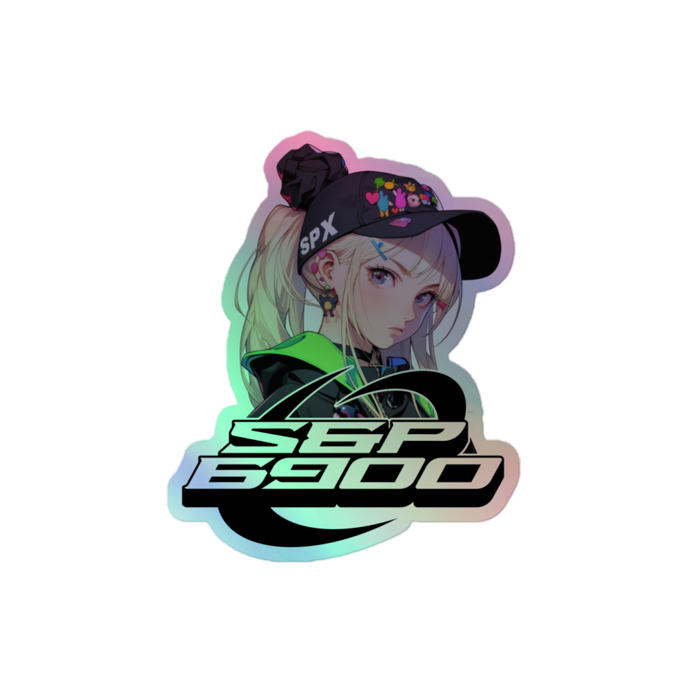 Spx6900 Anime Girl Holographic Sticker