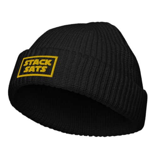 Stack Sats Fisherman Beanie