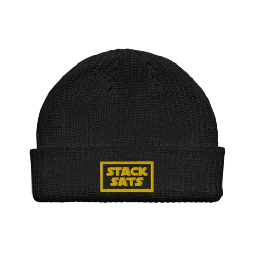 Stack Sats Fisherman Beanie